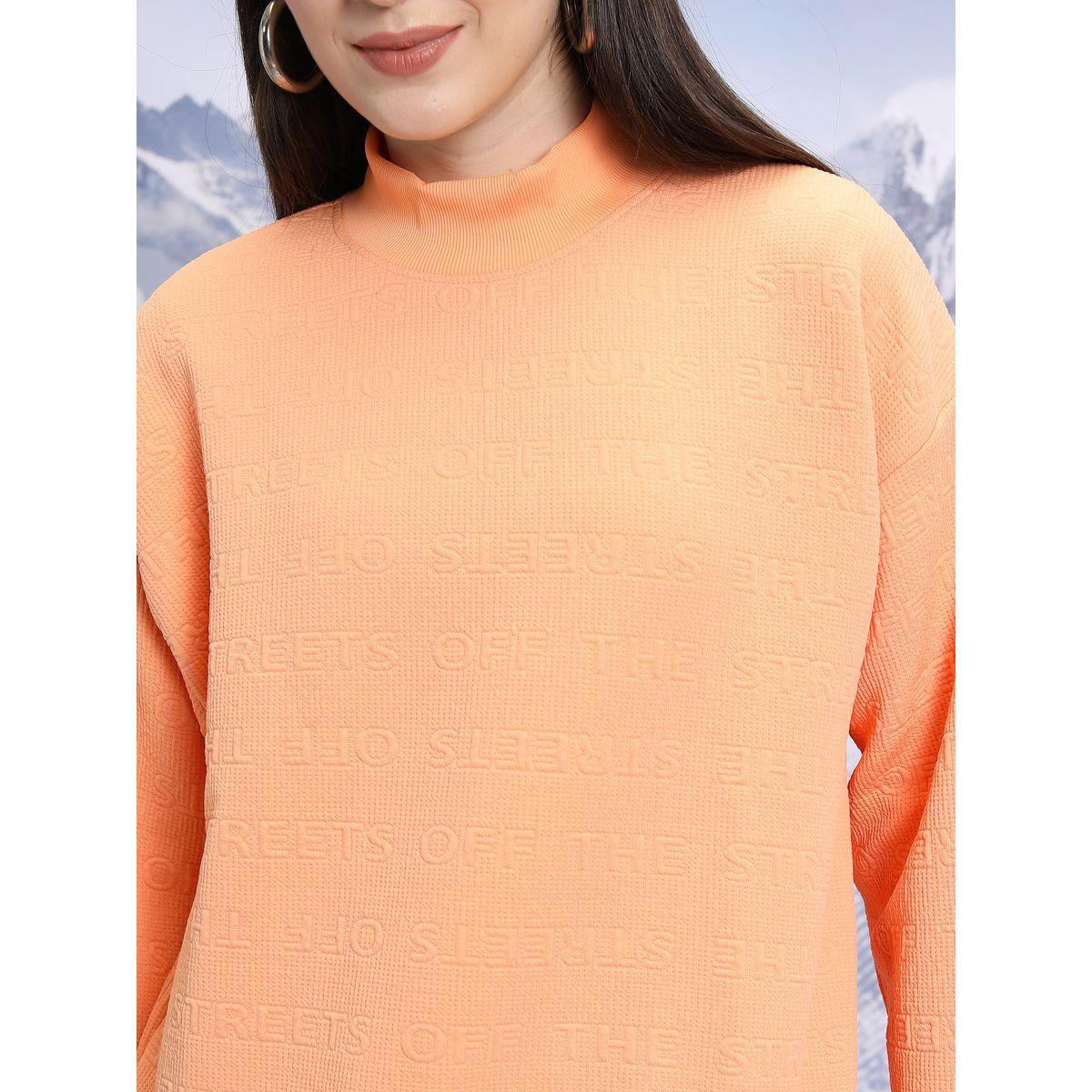 Tokyo Talkies X Styli  High Neck Relaxed Fit Sweatshirt with Typography Details-women-winterwear-cardigansandjumpers-jumpers-image-5