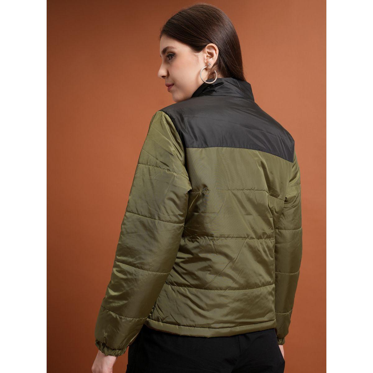 جاكيت مبطن بنمط كتل الالوان وياقة عالية طوكيو توكيز × ستايلي-women-winterwear-coatsandjackets-jackets-image-3