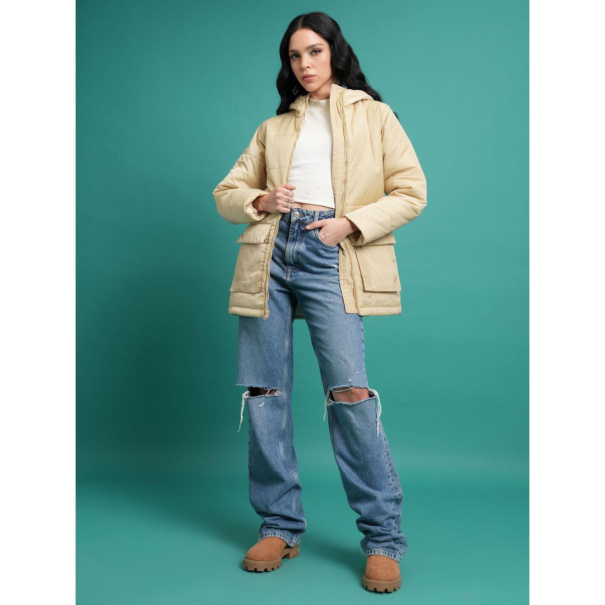 Tokyo Talkies X Styli  Longline Hooded Puffer Jacket-women-winterwear-coatsandjackets-jackets-image-2