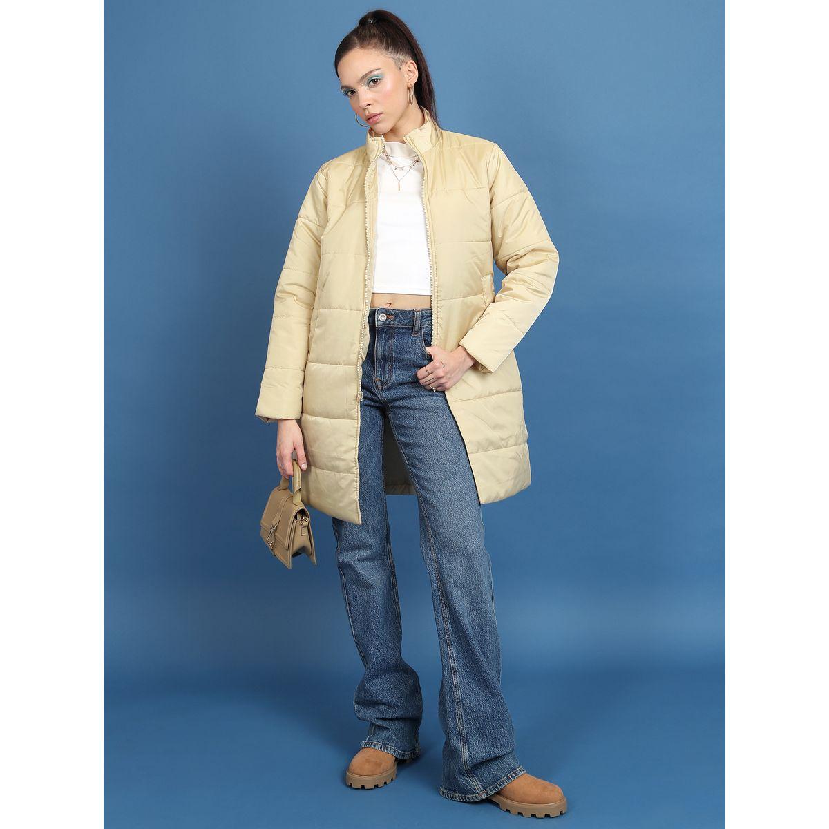 Tokyo Talkies X Styli  Longline High Neck Padded Jacket-women-clothing-coatsandjackets-coats-image-1