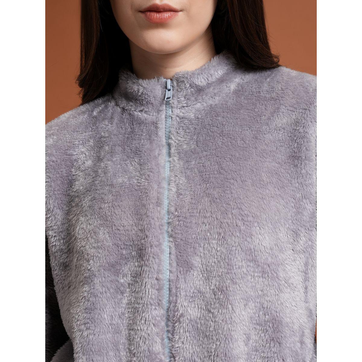جاكيت قصير بياقة قائمة وفرو صناعي طوكيو توكيز × ستايلي-women-winterwear-coatsandjackets-jackets-image-5