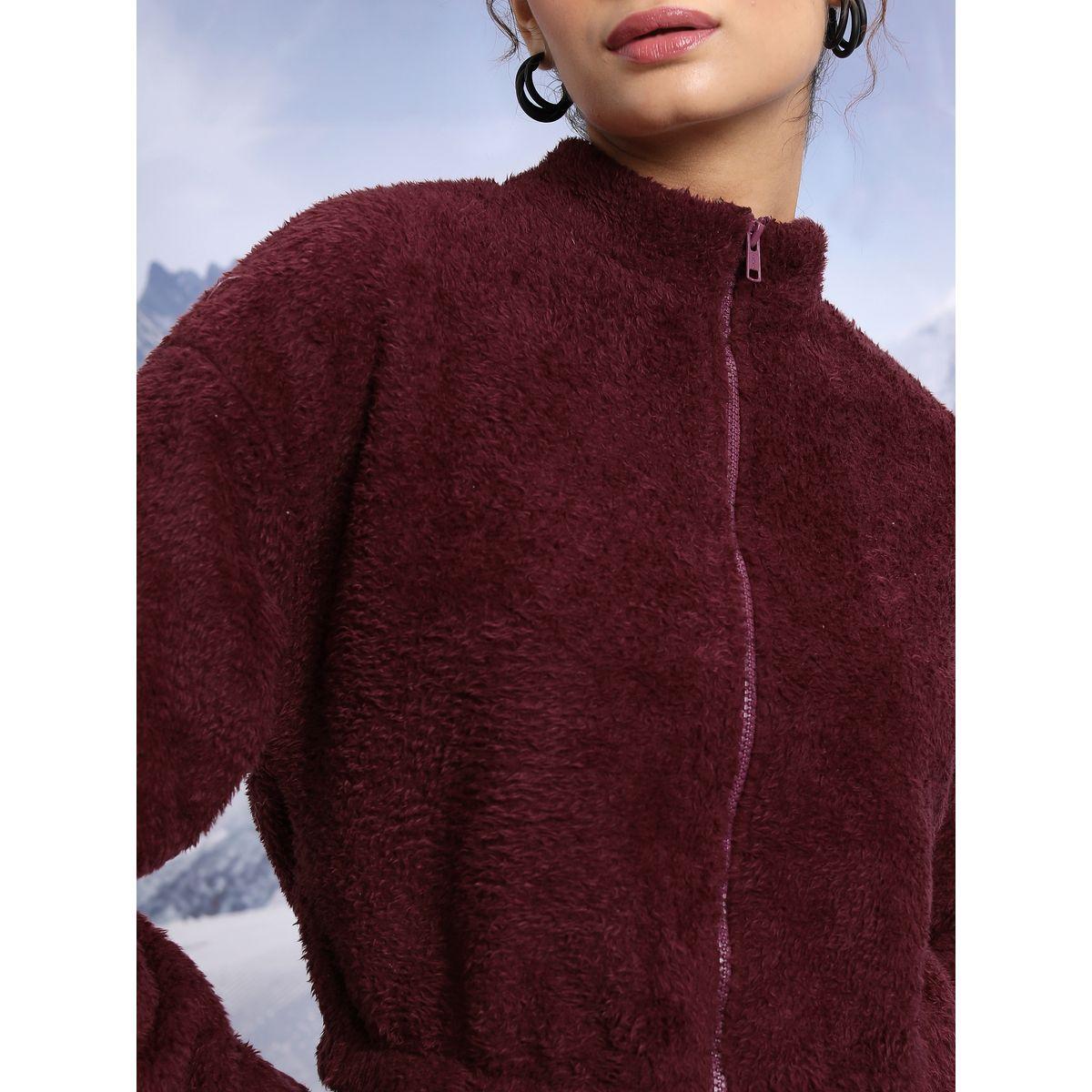 جاكيت قصير بياقة قائمة وفرو صناعي طوكيو توكيز × ستايلي-women-winterwear-coatsandjackets-jackets-image-5