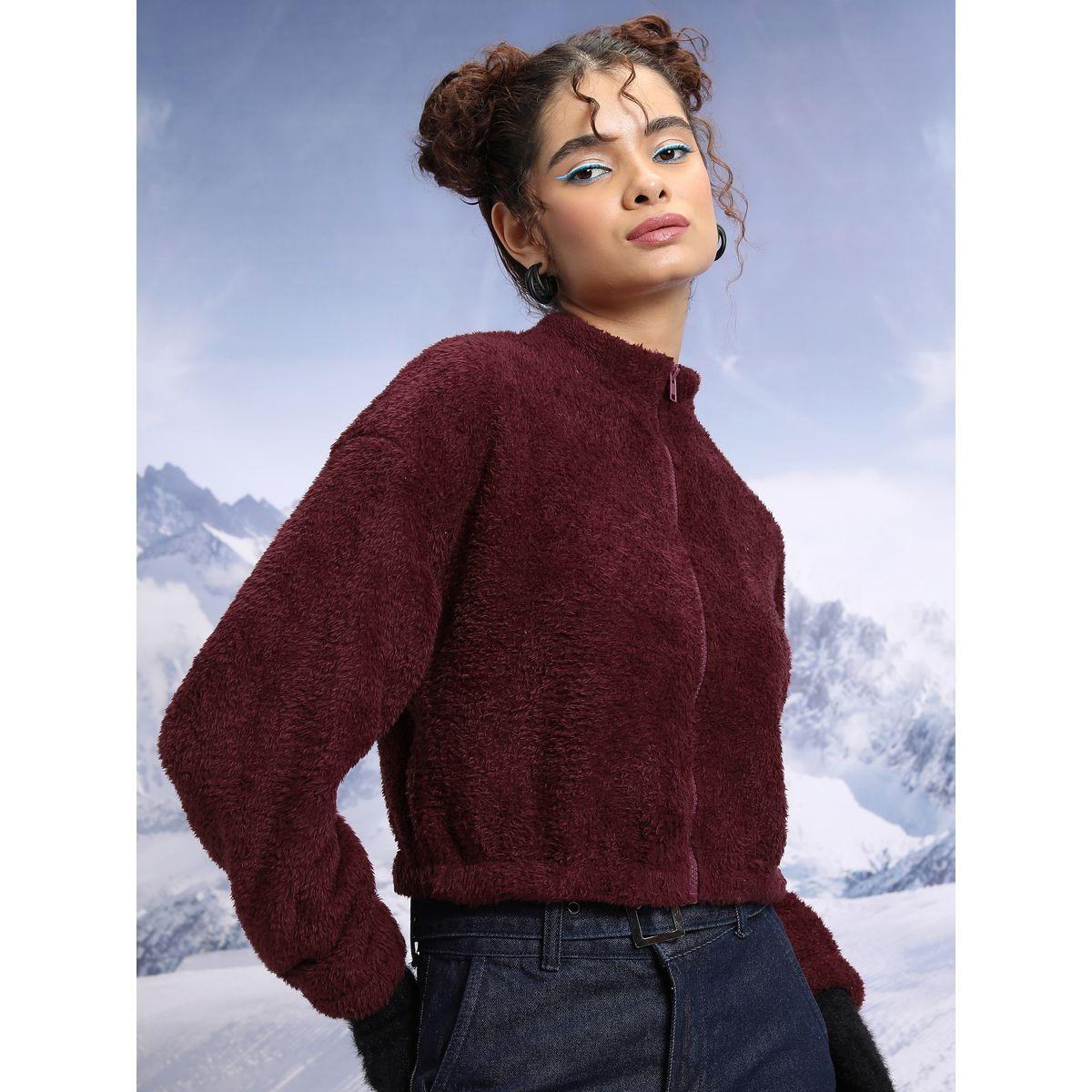 جاكيت قصير بياقة قائمة وفرو صناعي طوكيو توكيز × ستايلي-women-winterwear-coatsandjackets-jackets-image-6
