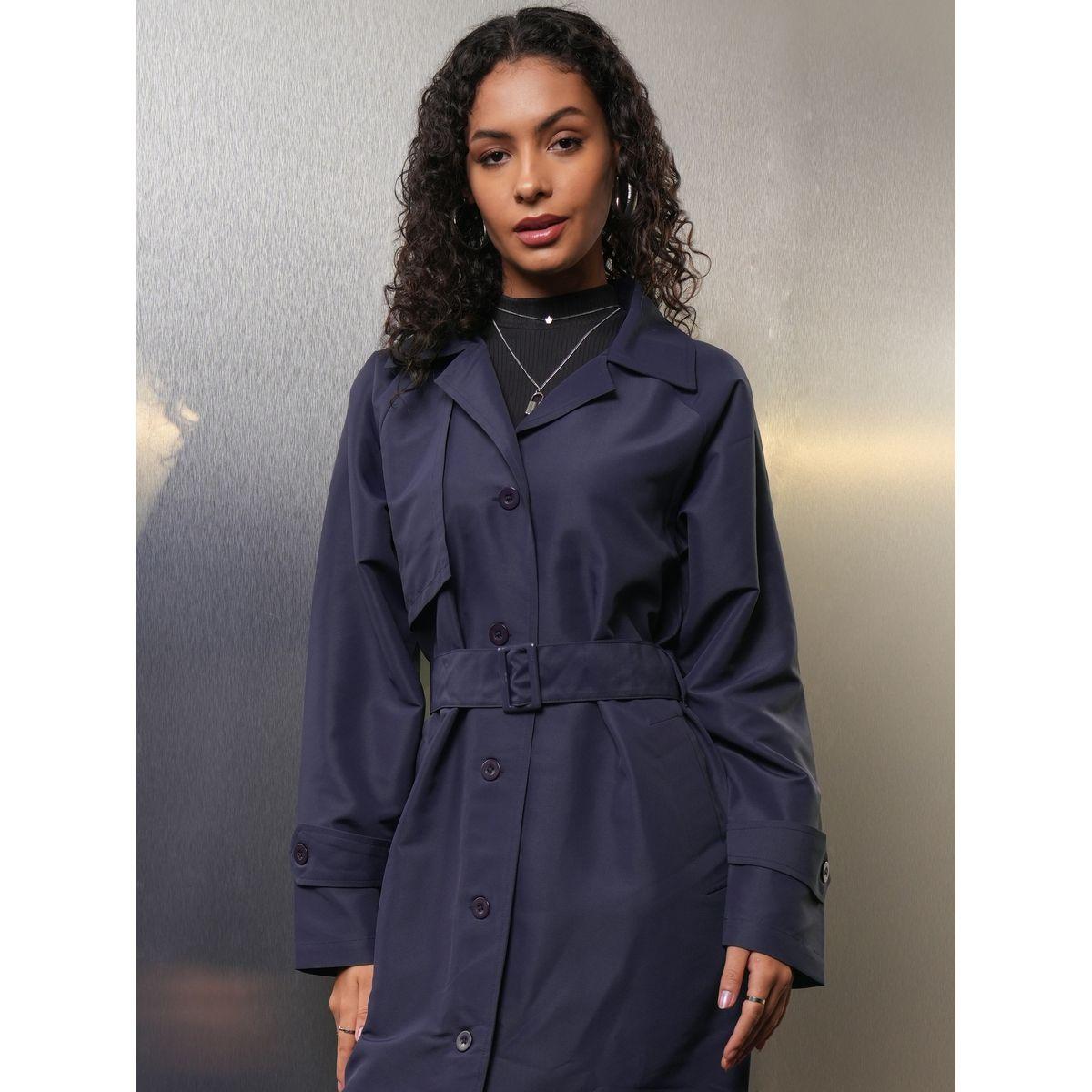 Tokyo Talkies X Styli  Regular Fit Longline Button Through Trench Coat-women-clothing-coatsandjackets-coats-image-4