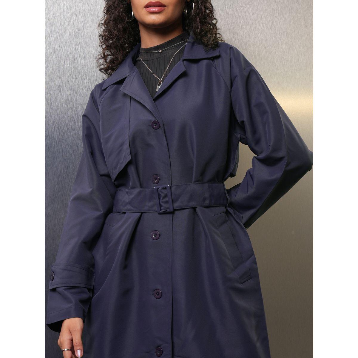 Tokyo Talkies X Styli  Regular Fit Longline Button Through Trench Coat-women-clothing-coatsandjackets-coats-image-5