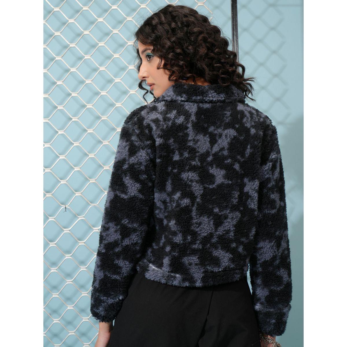 جاكيت بطبعة مجردة وأزرار غلق طوكيو توكيز × ستايلي-women-winterwear-coatsandjackets-jackets-image-3