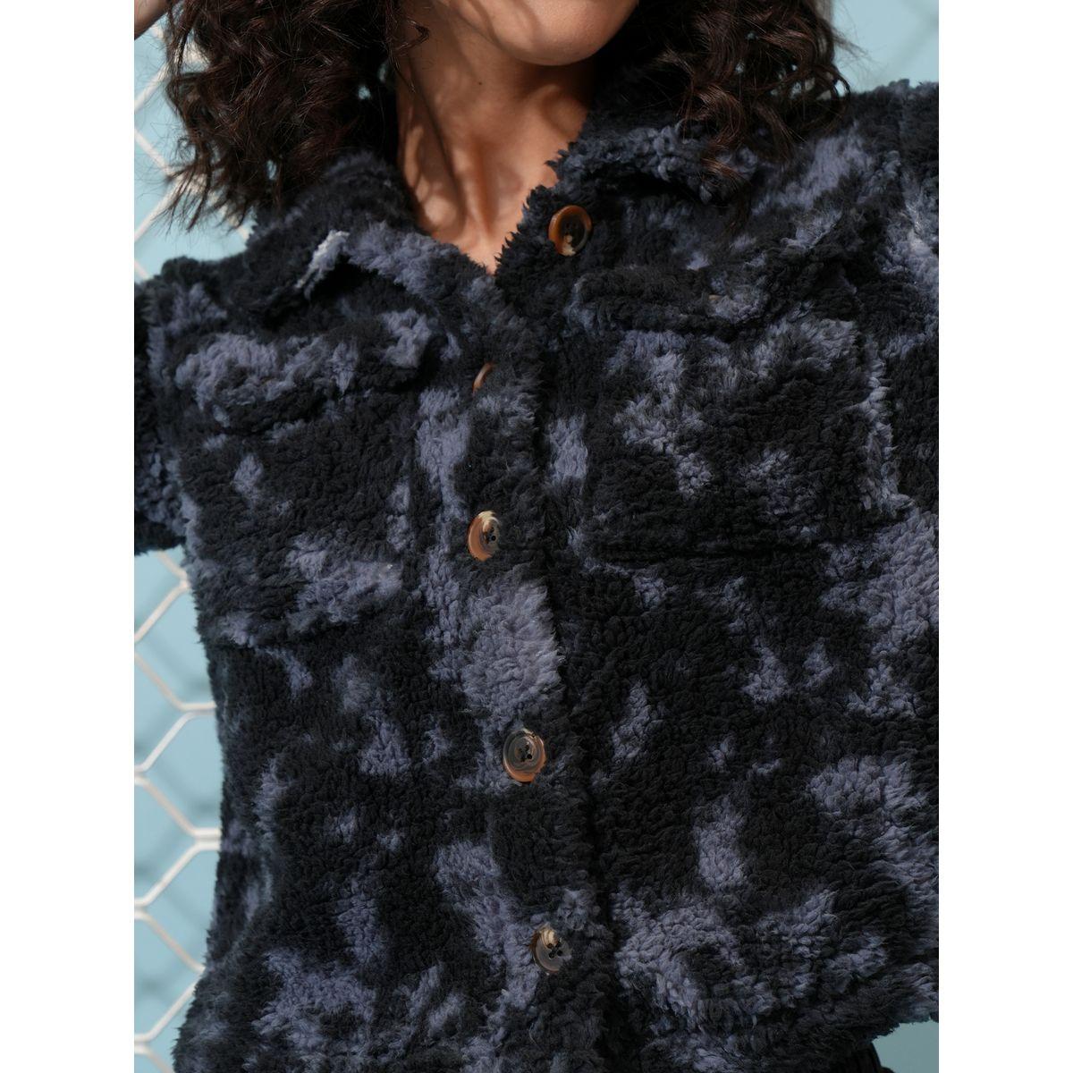 جاكيت بطبعة مجردة وأزرار غلق طوكيو توكيز × ستايلي-women-winterwear-coatsandjackets-jackets-image-5