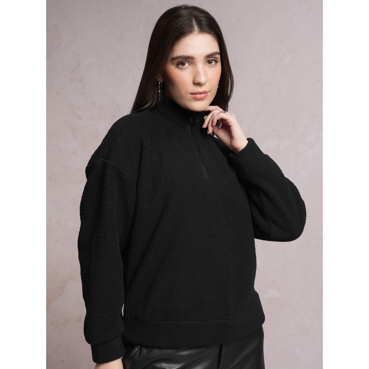 Tokyo Talkies X Styli  Oversized Mock Collar Sweatshirt-women-winterwear-hoodiesandsweatshirts-sweatshirts-image-6