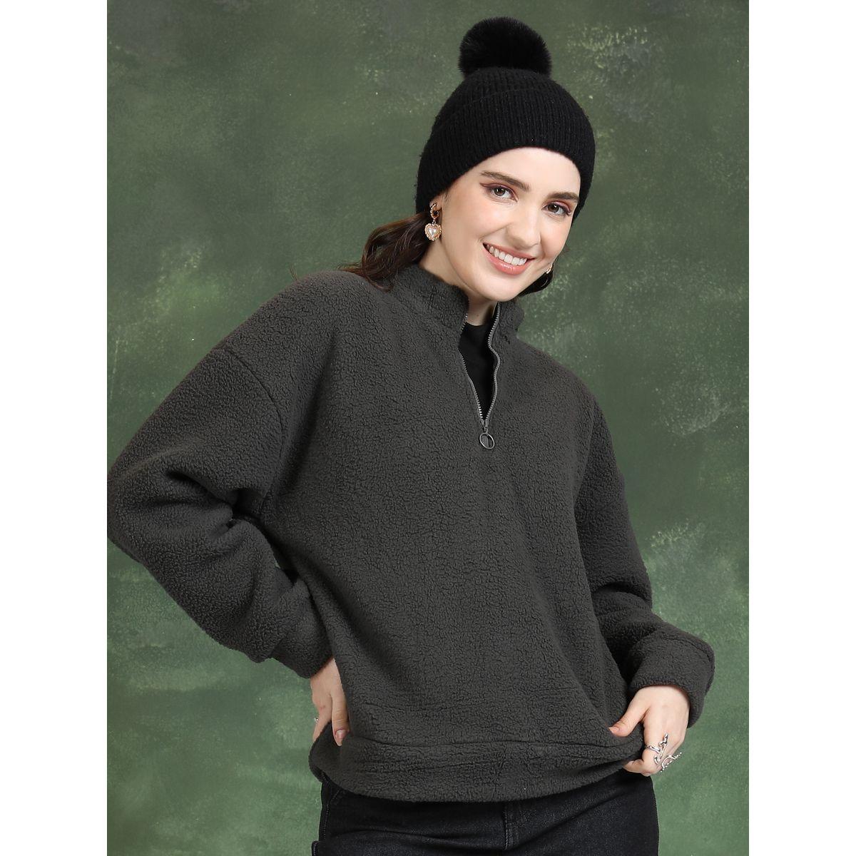 Tokyo Talkies X Styli  Oversized Mock Collar Sweatshirt-women-winterwear-hoodiesandsweatshirts-sweatshirts-image-1
