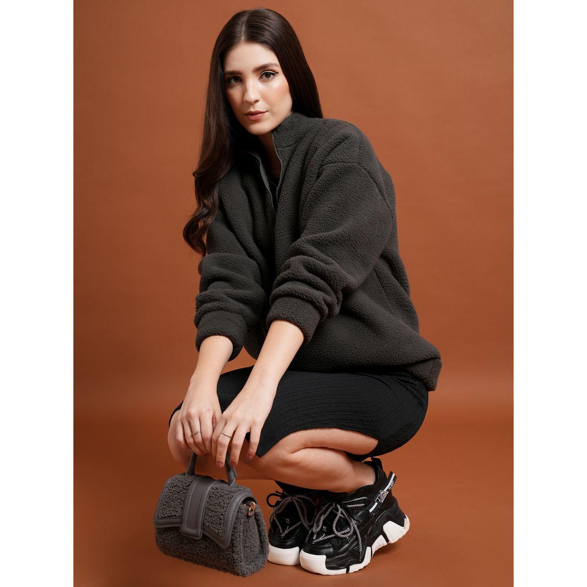 Tokyo Talkies X Styli  Oversized Half Zip Sweatshirt with Dropped Shoulder-women-winterwear-hoodiesandsweatshirts-sweatshirts-image-2
