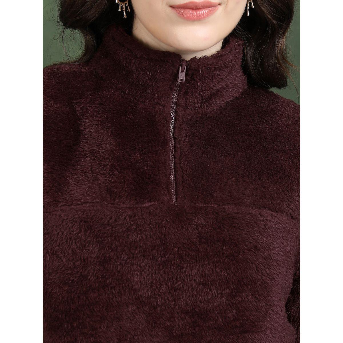 سويت شيرت سادة قصير بياقة عالية طوكيو توكيز × ستايلي-women-winterwear-hoodiesandsweatshirts-sweatshirts-image-2