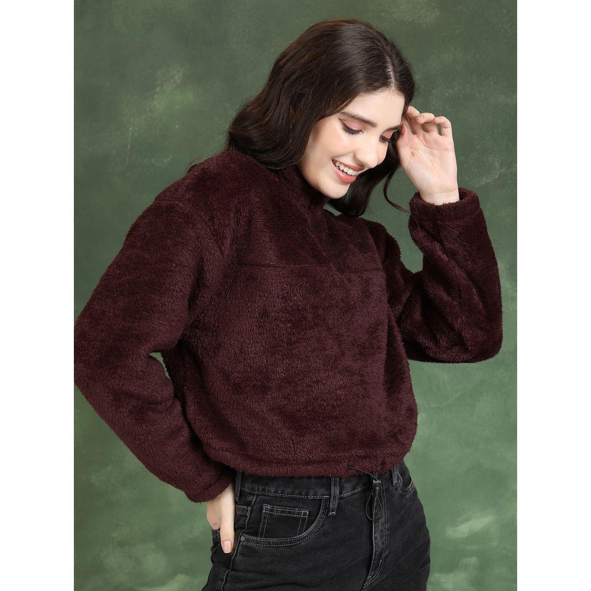 سويت شيرت سادة قصير بياقة عالية طوكيو توكيز × ستايلي-women-winterwear-hoodiesandsweatshirts-sweatshirts-image-1