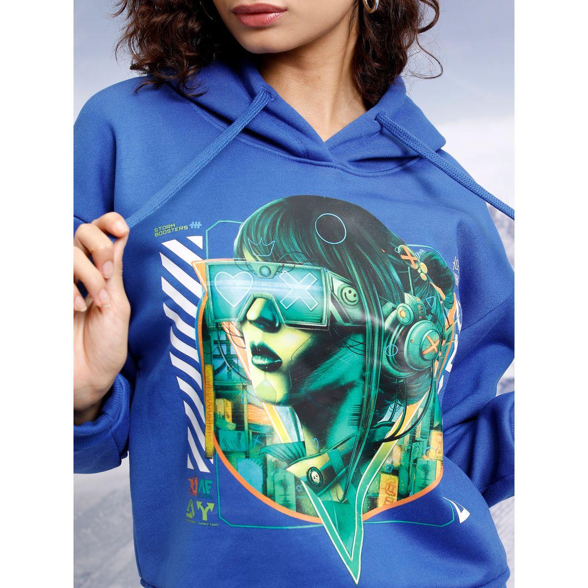 هودي بقصة مريحة وأكتاف منخفضة طوكيو توكيز × ستايلي-women-clothing-hoodiesandsweatshirts-hoodies-image-5