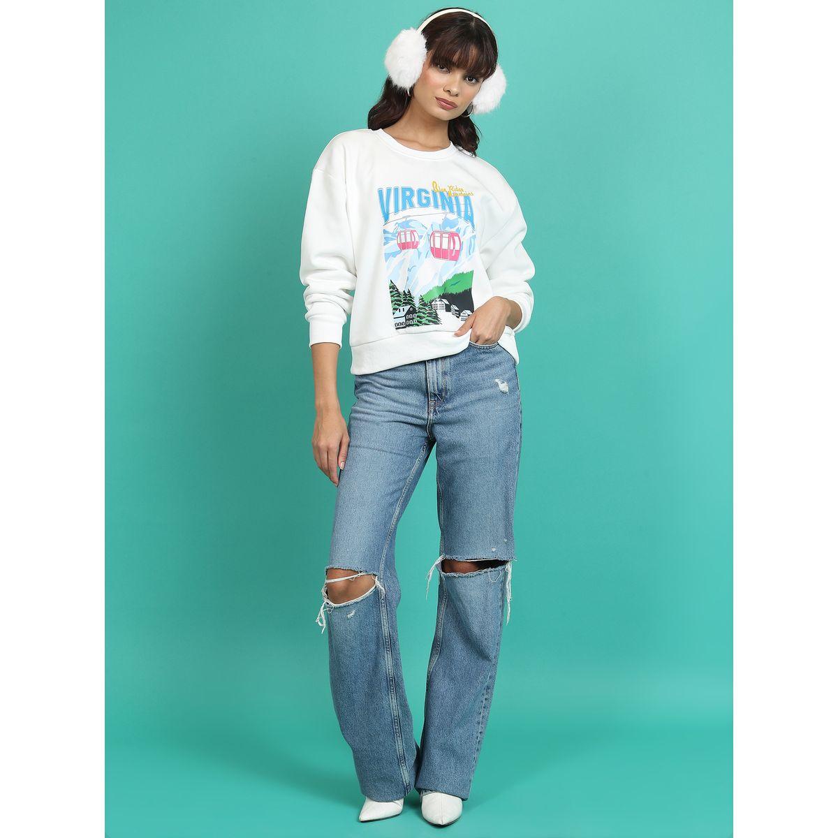 سويت شيرت بقصة مريحة وطبعة تايبوجرافيك طوكيو توكيز × ستايلي-women-winterwear-hoodiesandsweatshirts-sweatshirts-image-2