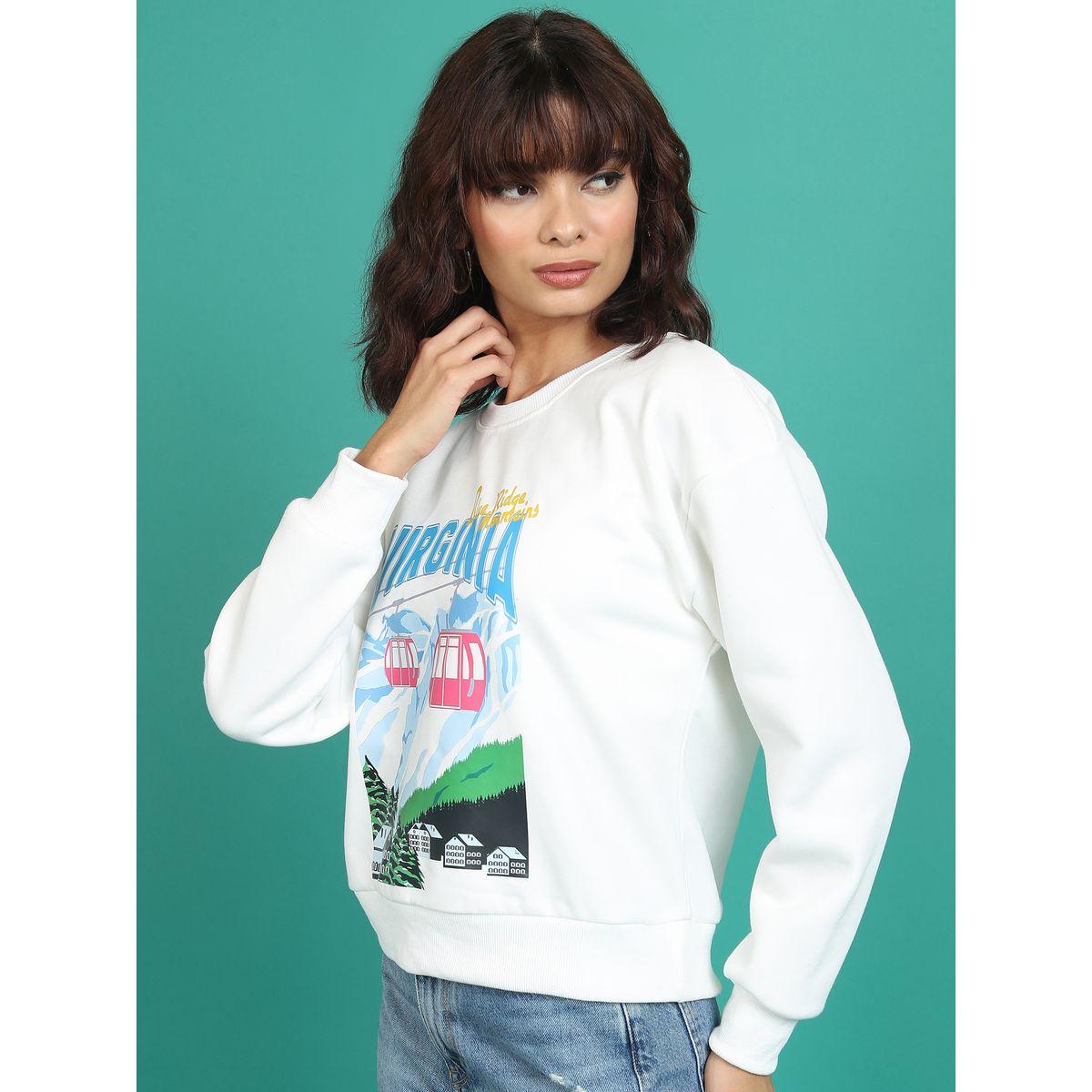 سويت شيرت بقصة مريحة وطبعة تايبوجرافيك طوكيو توكيز × ستايلي-women-winterwear-hoodiesandsweatshirts-sweatshirts-image-4