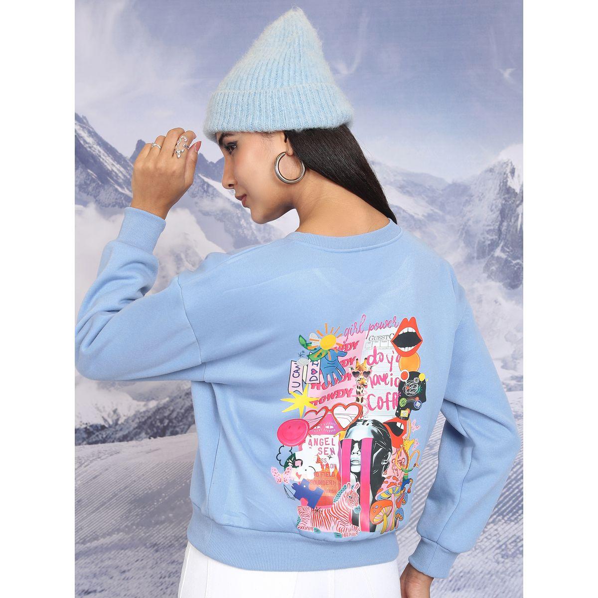 سويت شيرت بوكسي بطبعة جرافيك طوكيو توكيز × ستايلي-women-winterwear-hoodiesandsweatshirts-sweatshirts-image-1