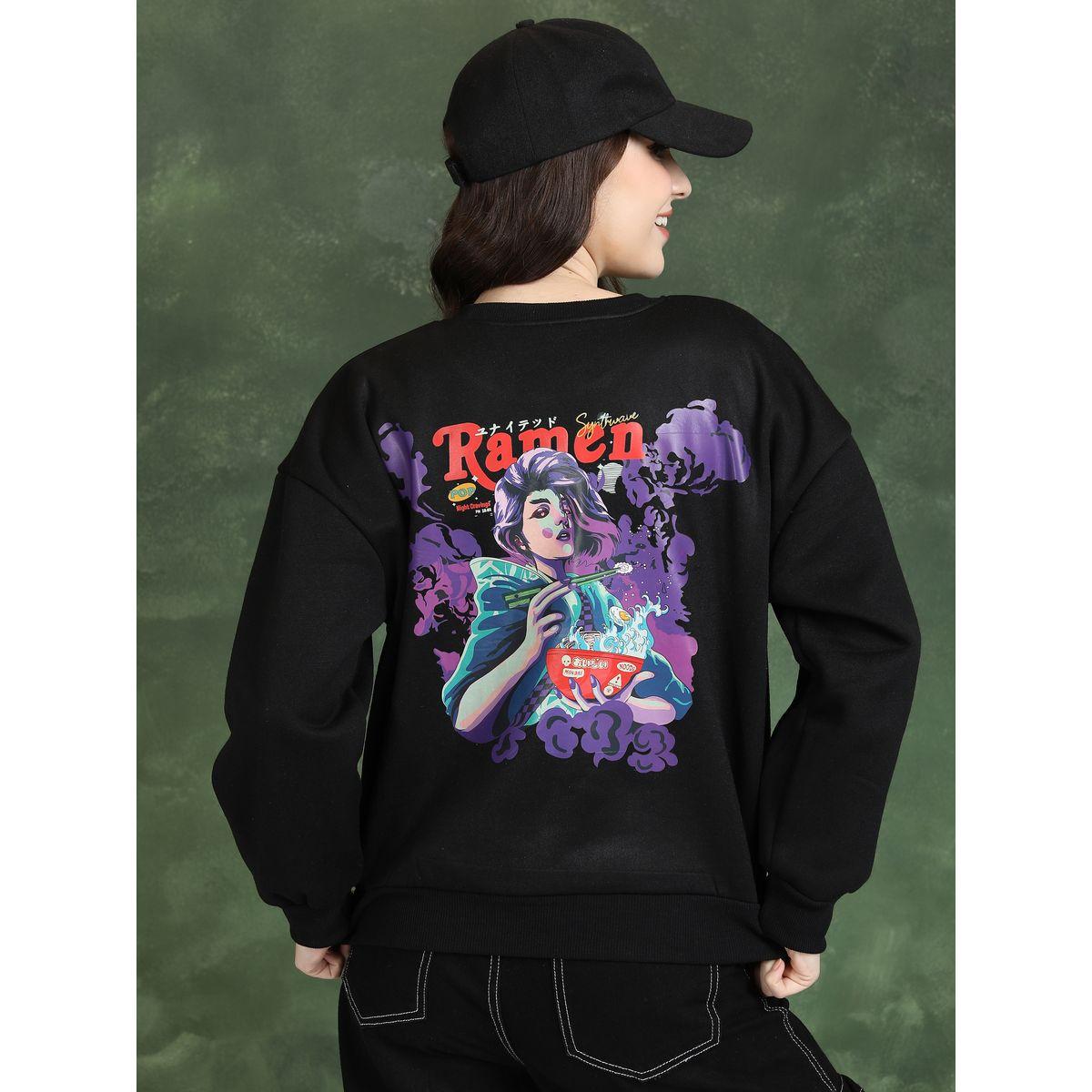 Tokyo Talkies X Styli  Oversized Graphic Print Sweatshirt-women-winterwear-hoodiesandsweatshirts-sweatshirts-image-1
