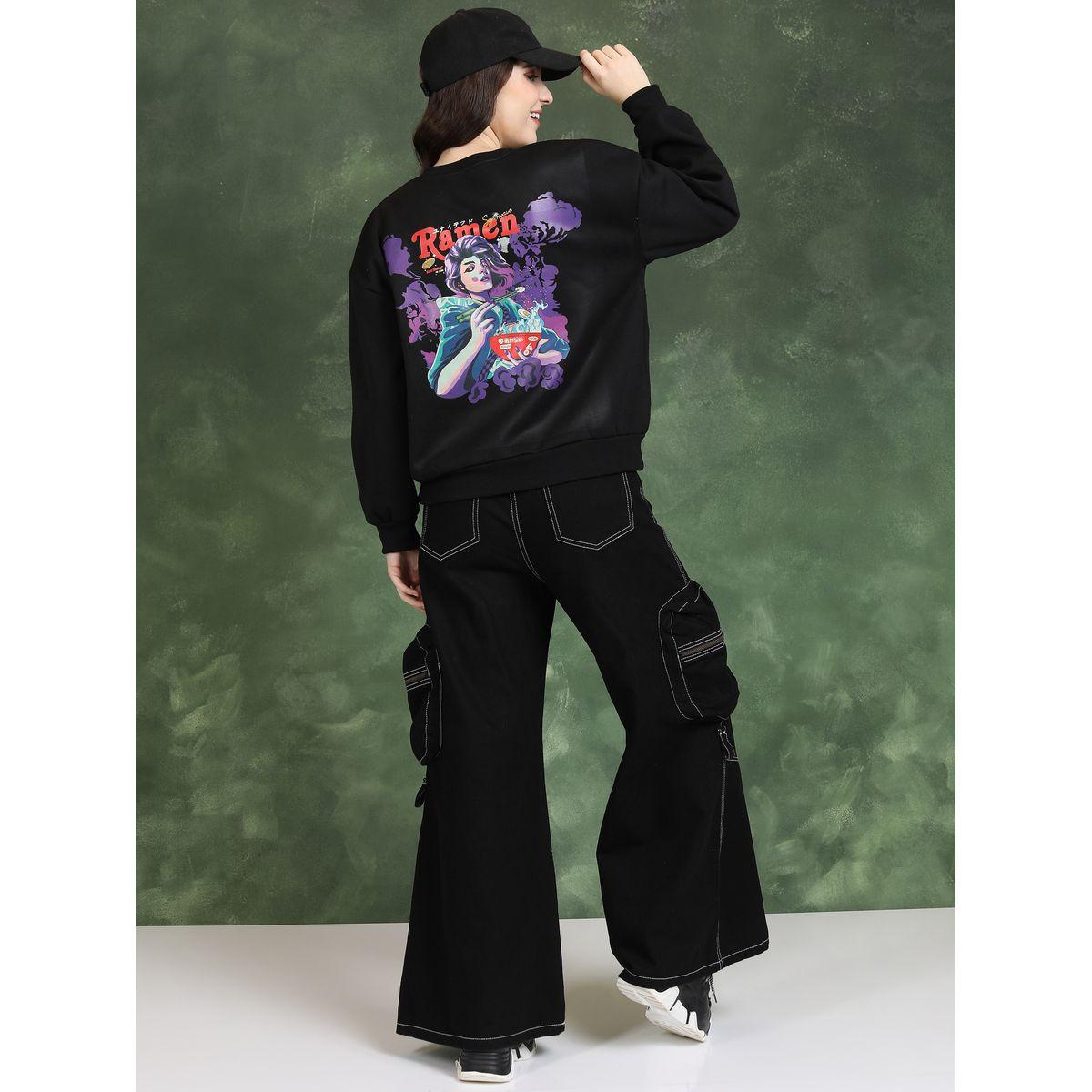 Tokyo Talkies X Styli  Oversized Graphic Print Sweatshirt-women-winterwear-hoodiesandsweatshirts-sweatshirts-image-2