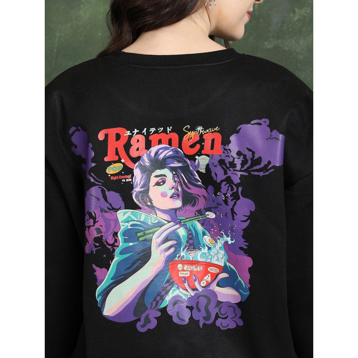 Tokyo Talkies X Styli  Oversized Graphic Print Sweatshirt-women-winterwear-hoodiesandsweatshirts-sweatshirts-image-5