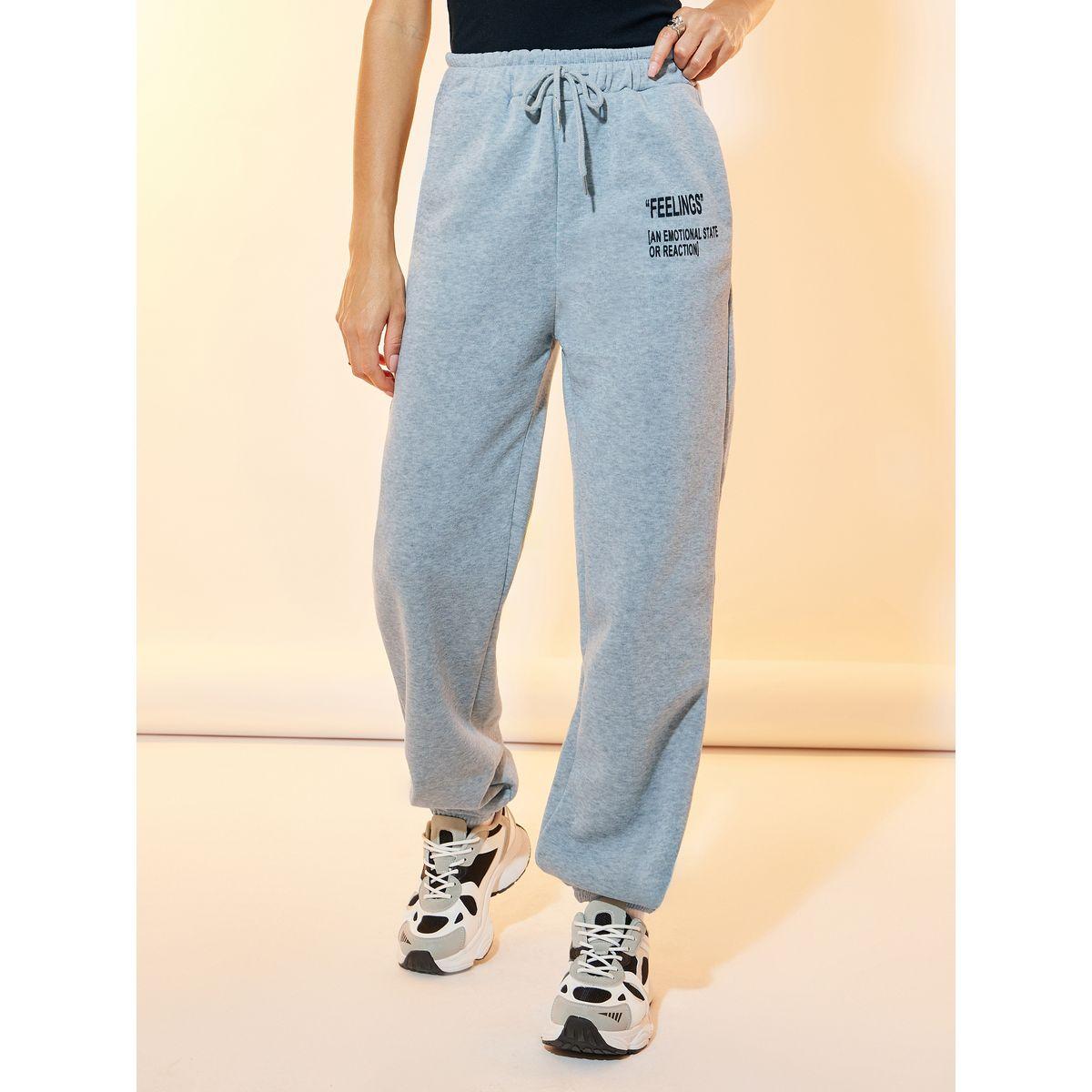 جوغر بقصة مريحة وطبعة كتابة-women-clothing-bottoms-joggers-image-2