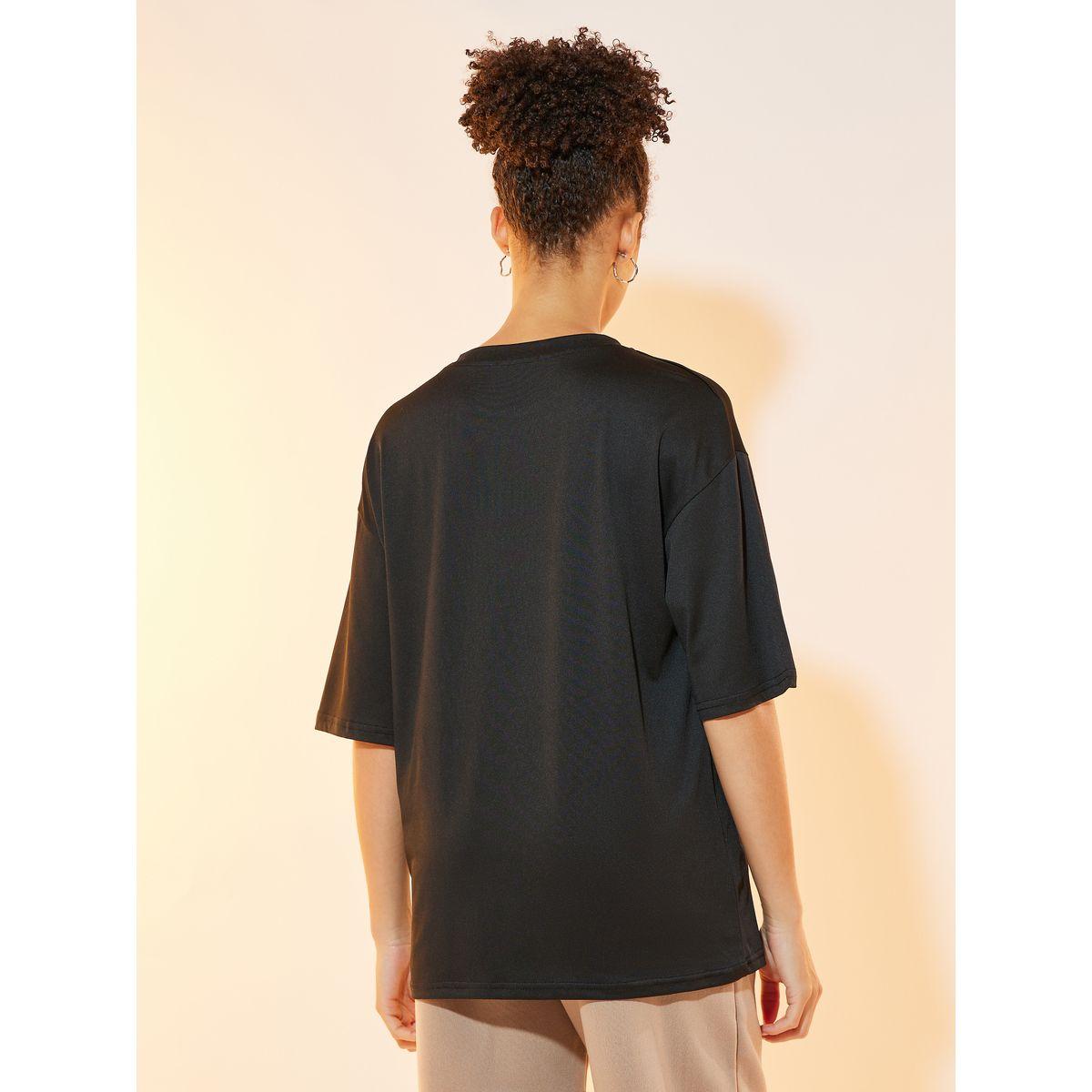 تيشيرت فضفاض مطبع بطبعة كتابة-women-clothing-tshirts-image-4
