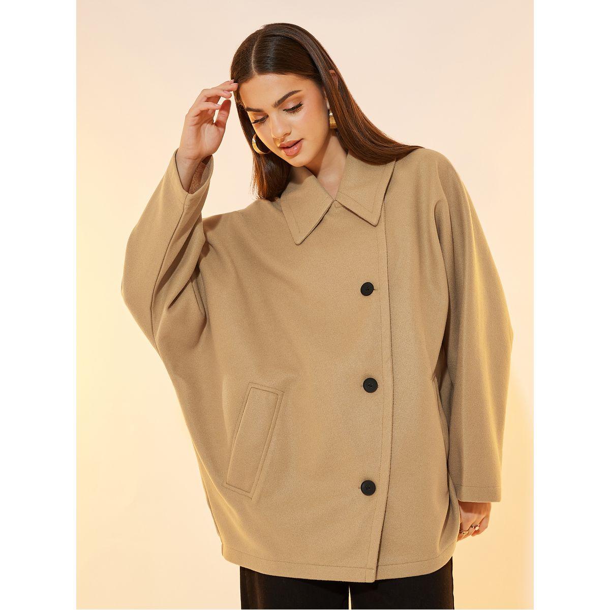 معطف فضفاض بأزرار غلق وأكتاف منخفضة-women-clothing-coatsandjackets-coats-image-3