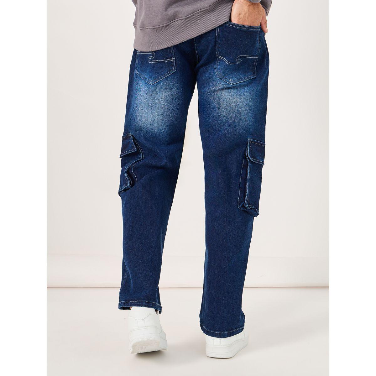 Styli Mid Wash Carpenter Fit Jeans with Cargo Pockets-men-clothing-bottoms-jeans-image-5