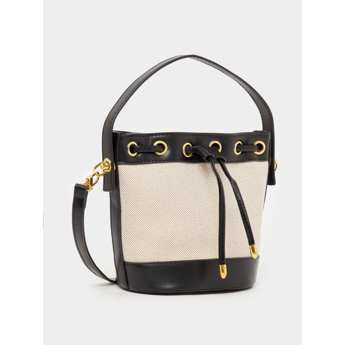 Styli Two Tone Bucket Bag with Detachable Strap-women-bagsandwallets-handbags-image-1