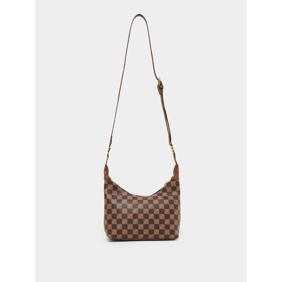 Styli Checked Pattern Metal Buckle Detail Crossbody Bag-women-bagsandwallets-handbags-image-3