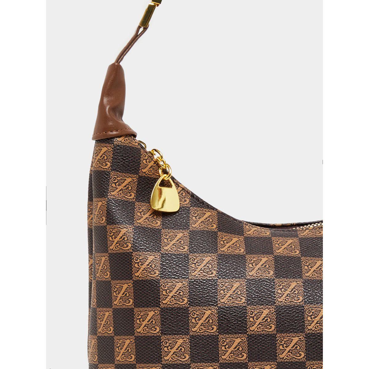 Styli Checked Pattern Metal Buckle Detail Crossbody Bag-women-bagsandwallets-handbags-image-4