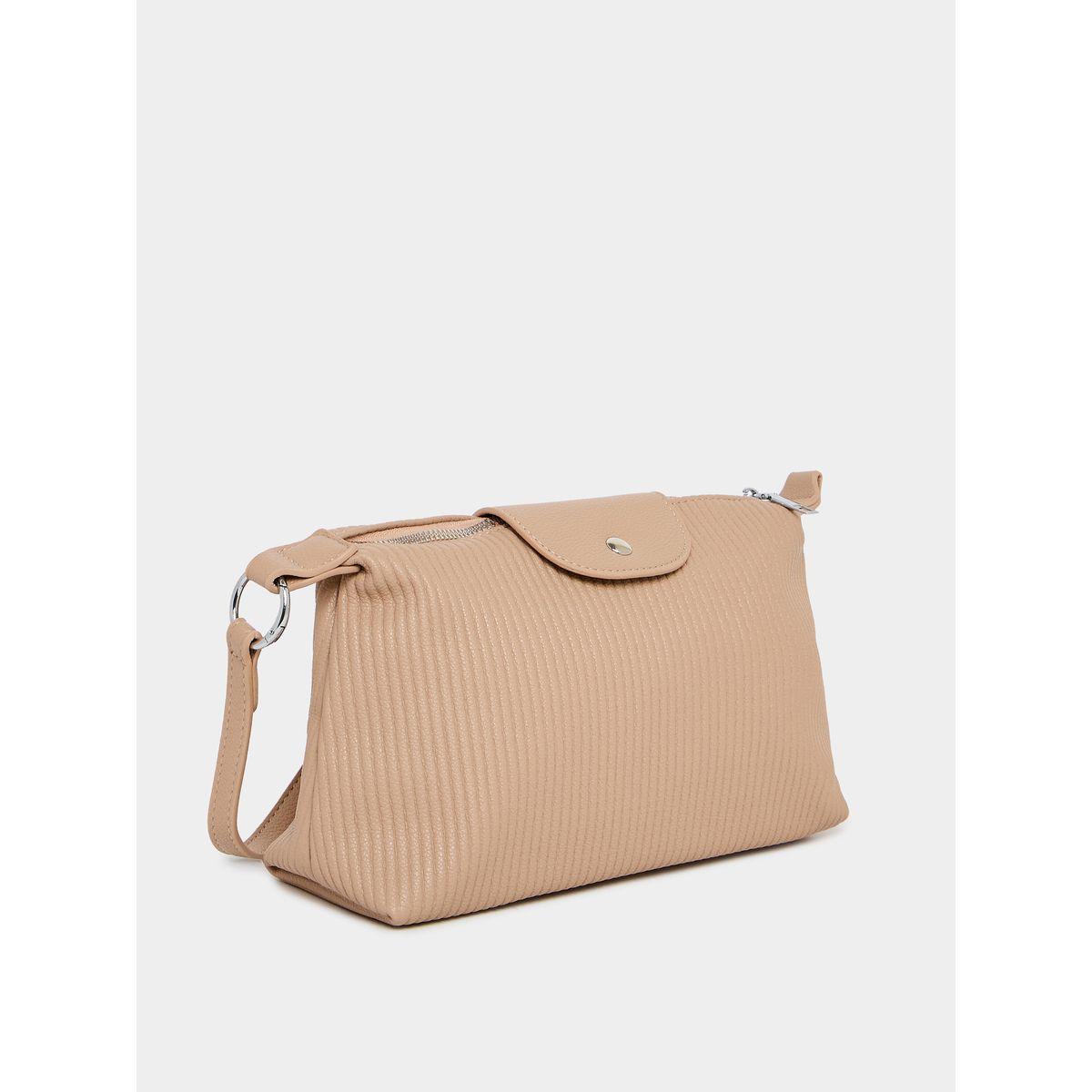 شنطة بتفاصيل بارزة الملمس مع طية إغلاق-women-bagsandwallets-handbags-image-1