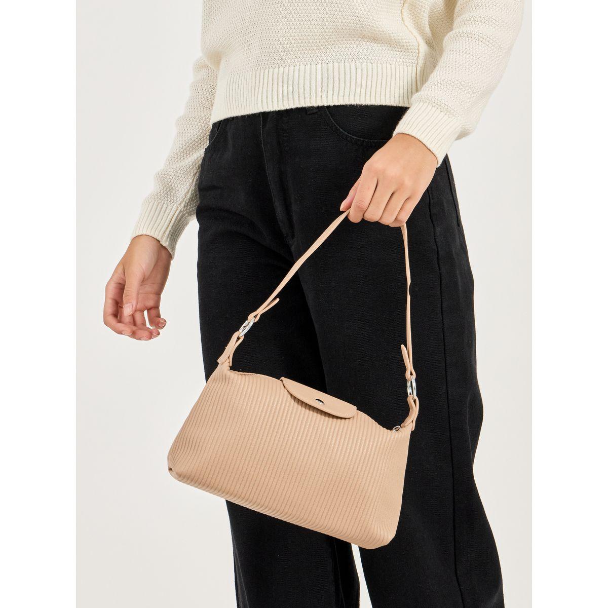 Styli Textured Shoulder Bag with Flap Detail-women-bagsandwallets-handbags-image-3