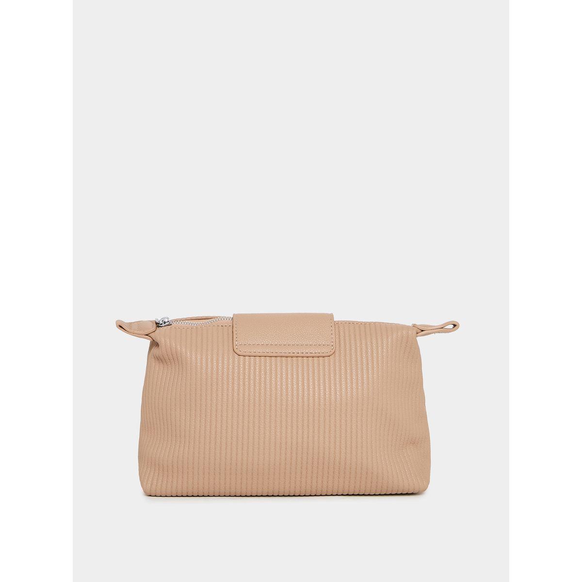 Styli Textured Shoulder Bag with Flap Detail-women-bagsandwallets-handbags-image-4