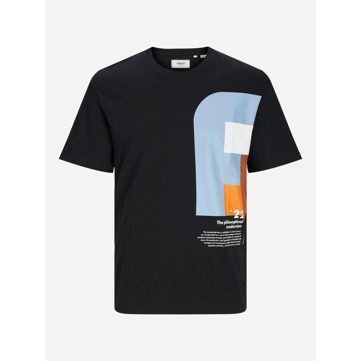 تيشيرت مطبع بطبعة جرافيك وياقة دائرية-men-clothing-tshirtsandpolos-tshirts-image-1