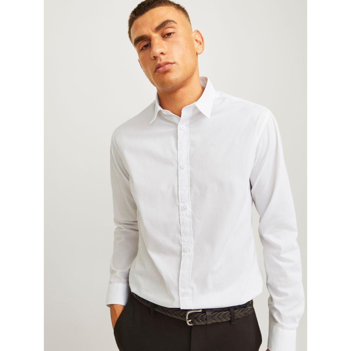 REBEL Solid Shirt with Button Cuff Detail-men-clothing-shirts-image-1
