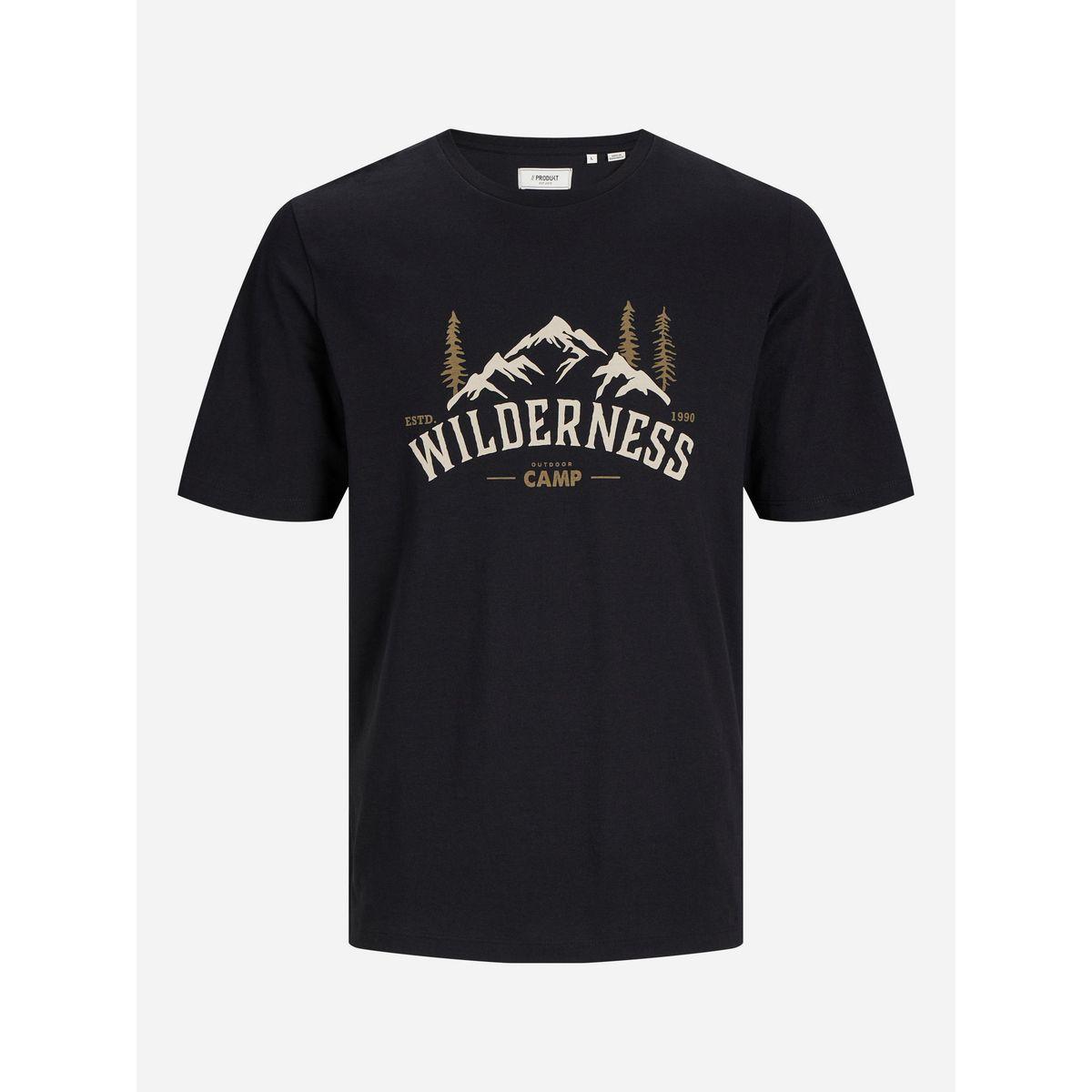 تيشيرت مطبع بطبعة جرافيك وياقة دائرية-men-clothing-tshirtsandpolos-tshirts-image-1