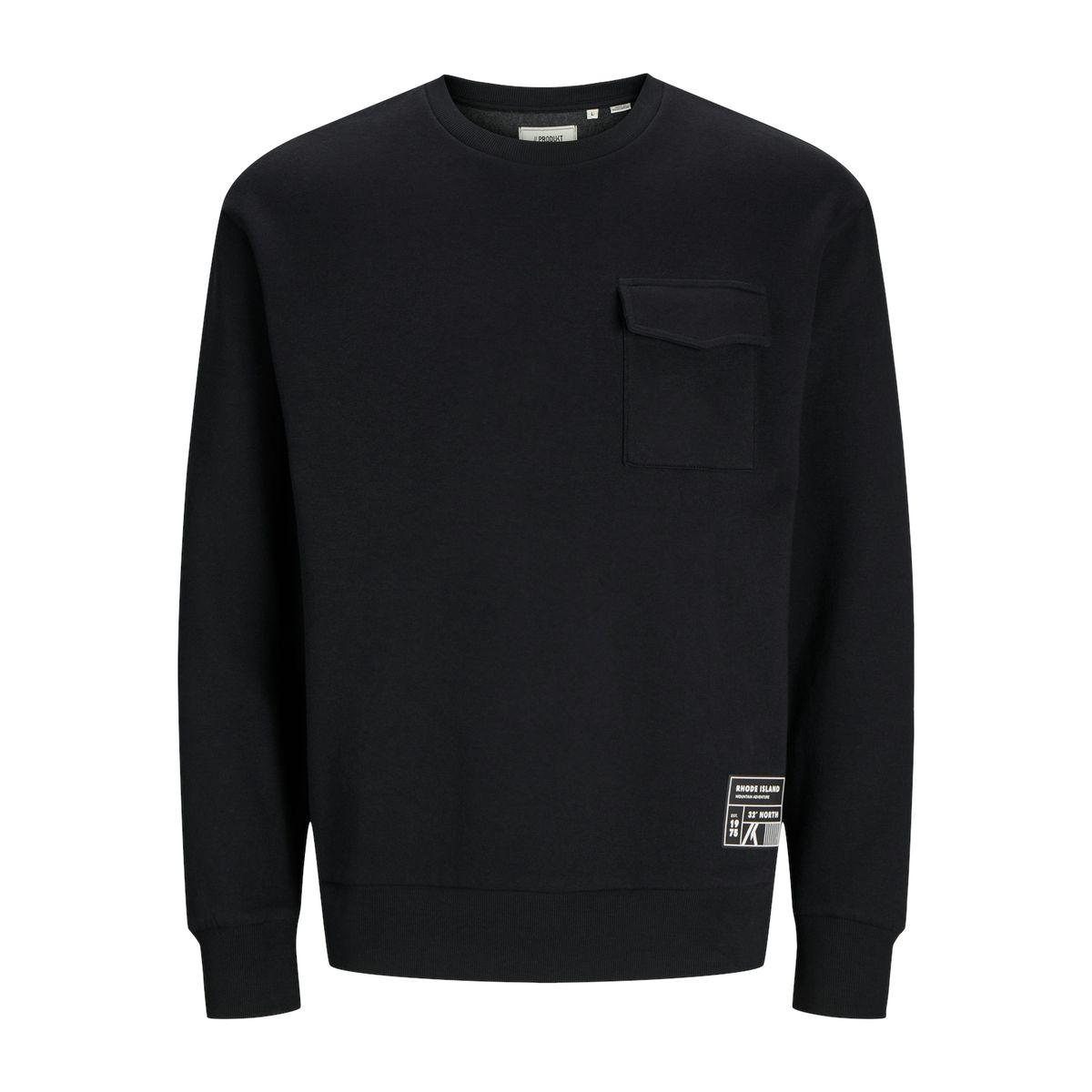 Produkt Solid Badge Detail Sweatshirt with Flap Pocket-men-winterwear-hoodiesandsweatshirts-image-1