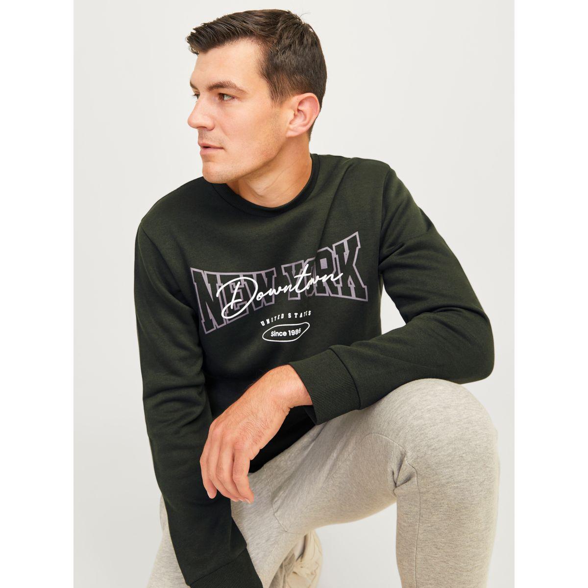REBEL NY Print Crew Neck Sweatshirt-men-winterwear-hoodiesandsweatshirts-image-1
