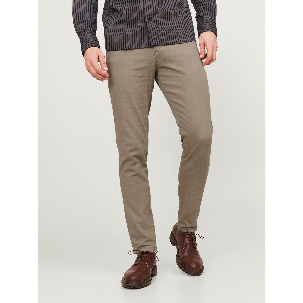 Jack & Jones Solid Ankle Length Slim Fit Pants-men-clothing-bottoms-trousersandchinos-trousers-image-1