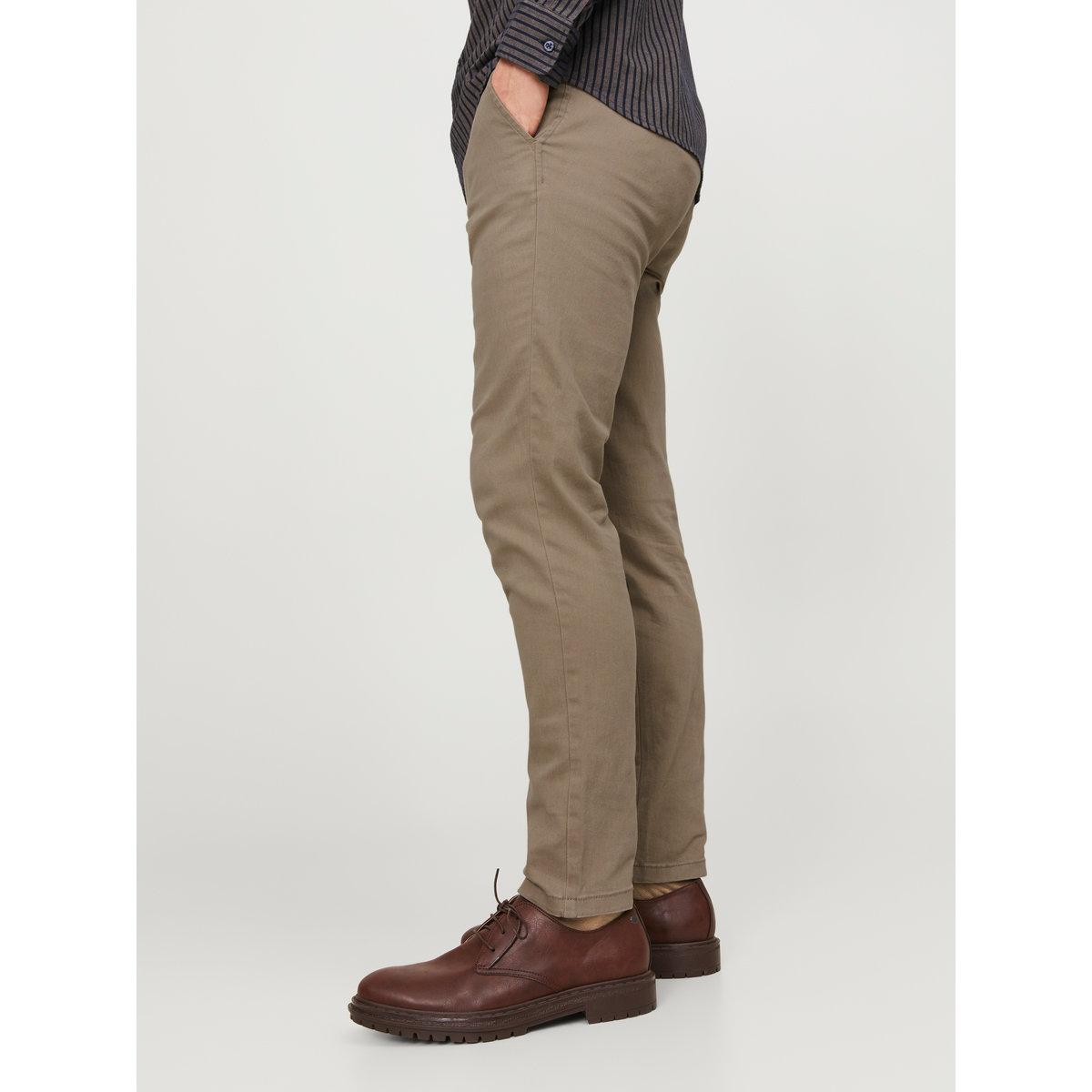 بنطال سادة بطول الكاحل وقصة سليم فت-men-clothing-bottoms-trousersandchinos-trousers-image-2