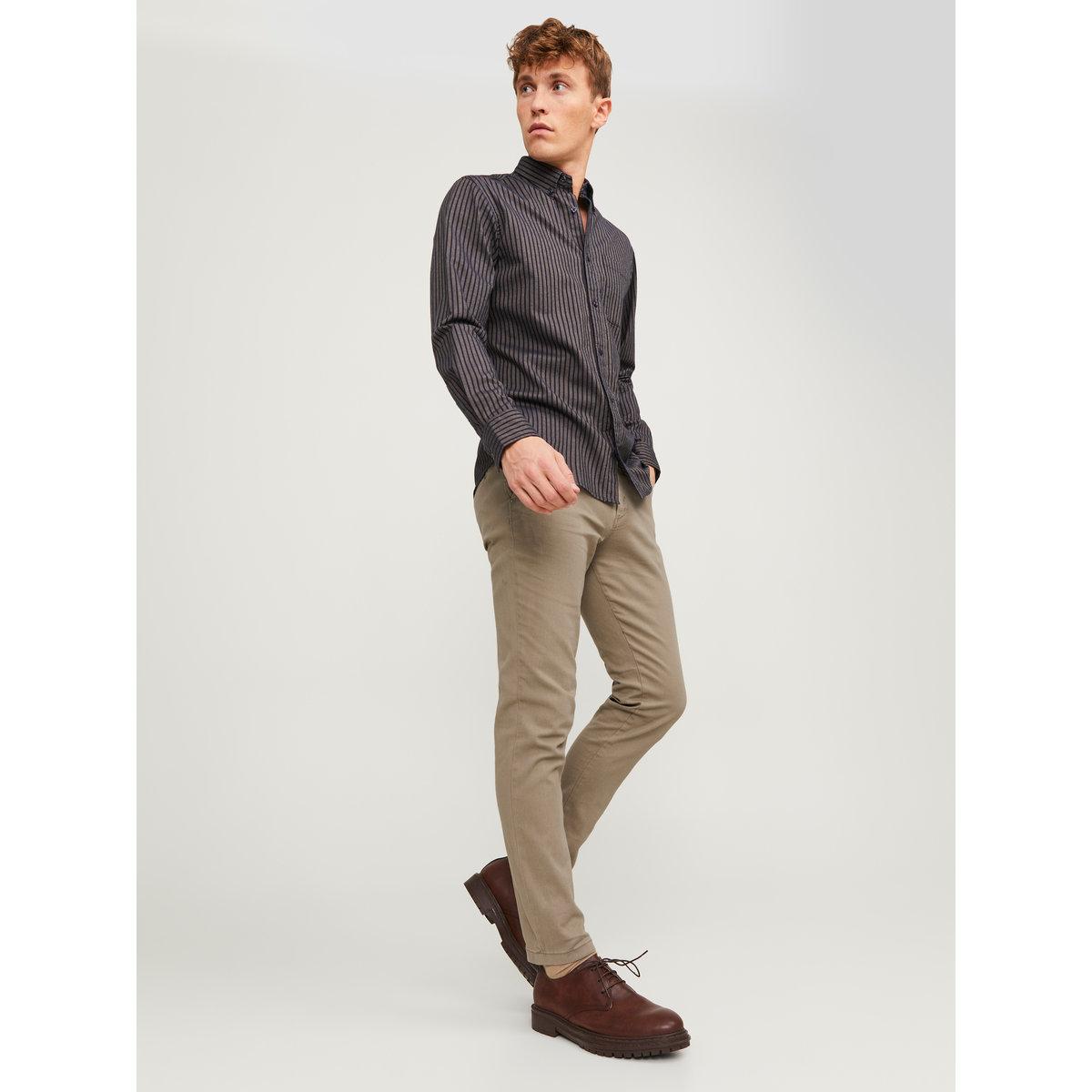 بنطال سادة بطول الكاحل وقصة سليم فت-men-clothing-bottoms-trousersandchinos-trousers-image-5
