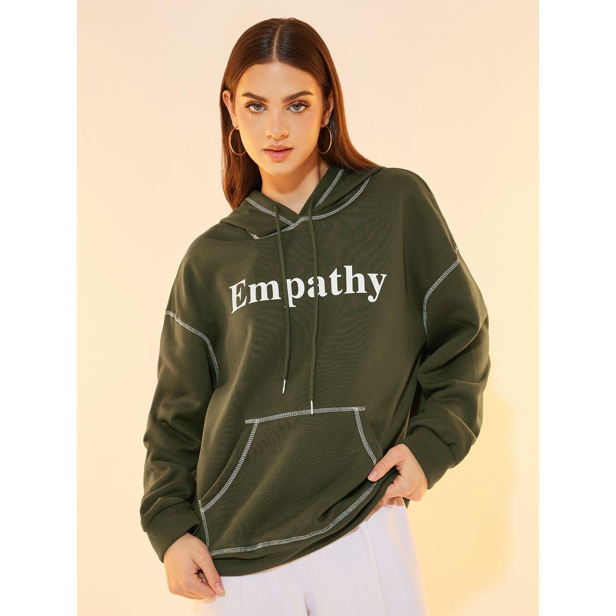 Styli Overlock Seam Slogan Print Relaxed Fit Hoodie-women-clothing-hoodiesandsweatshirts-hoodies-image-1