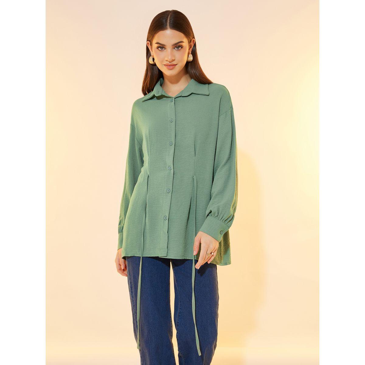 بلوزة سادة كاجوال بأكمام طويلة-women-clothing-shirtsandblouses-shirts-image-1