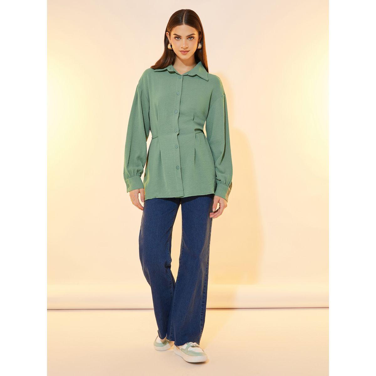 بلوزة سادة كاجوال بأكمام طويلة-women-clothing-shirtsandblouses-shirts-image-2
