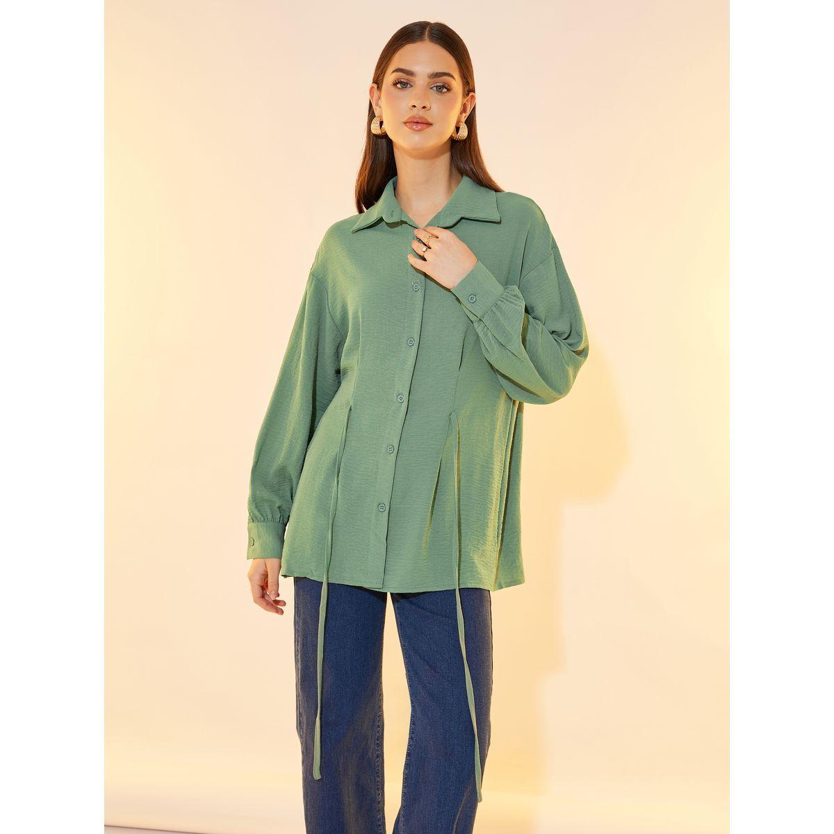 بلوزة سادة كاجوال بأكمام طويلة-women-clothing-shirtsandblouses-shirts-image-3