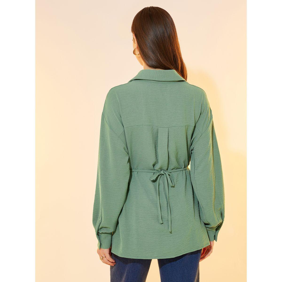 Styli Relaxed Fit Tie Waist Detail Shirt-women-clothing-shirtsandblouses-shirts-image-6