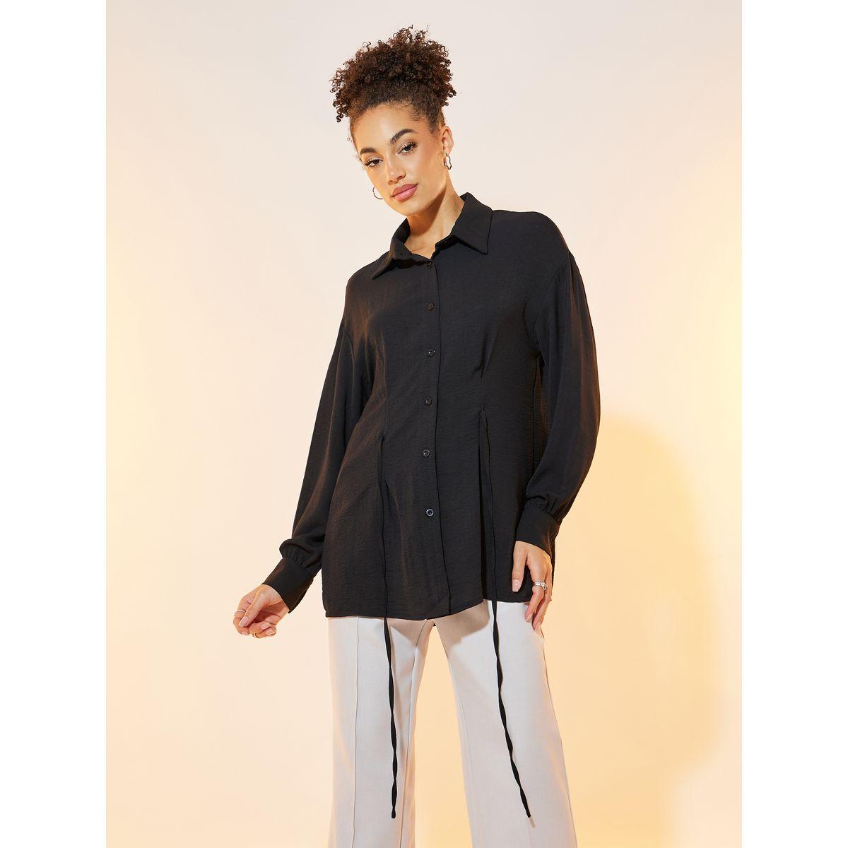بلوزة طويلة سادة برباط خصر-women-clothing-shirtsandblouses-shirts-image-5