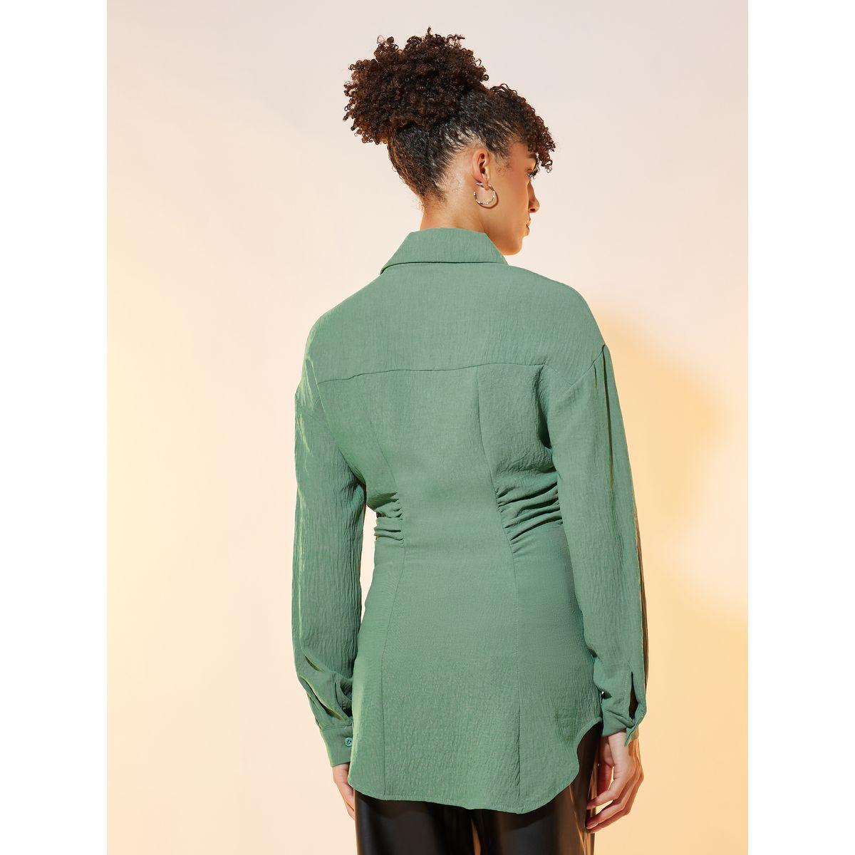 Take Two Gathered Waist Slim Fit Shirt-women-clothing-shirtsandblouses-shirts-image-4