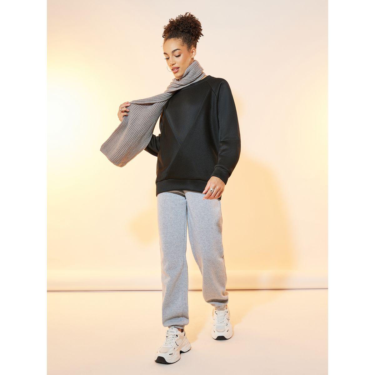 Styli Regular Fit Raglan Sleeves Sweatshirt-women-winterwear-hoodiesandsweatshirts-sweatshirts-image-2