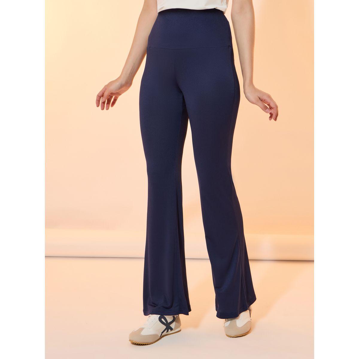 Take Two Solid High Rise Elasticated Waistband Flared Legging-women-clothing-bottoms-leggings-image-2